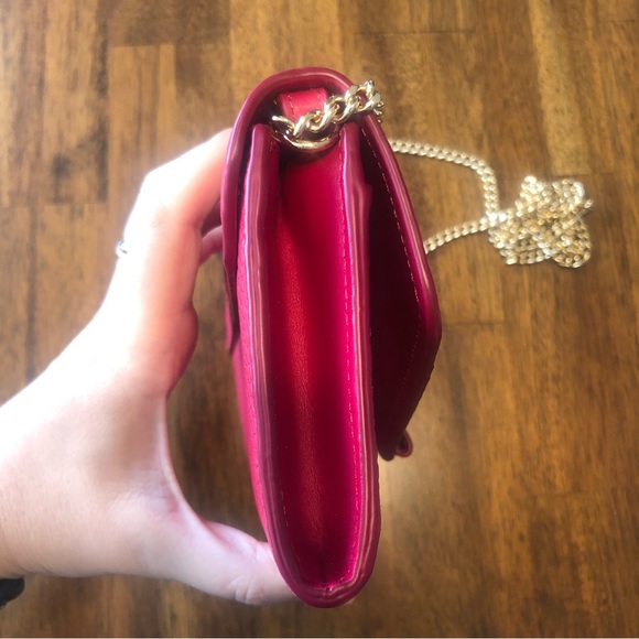 NEW $895 CHLOÉ Aby Long Leather Wallet on a Chain in Crimson Pink! - Picture 9 of 16